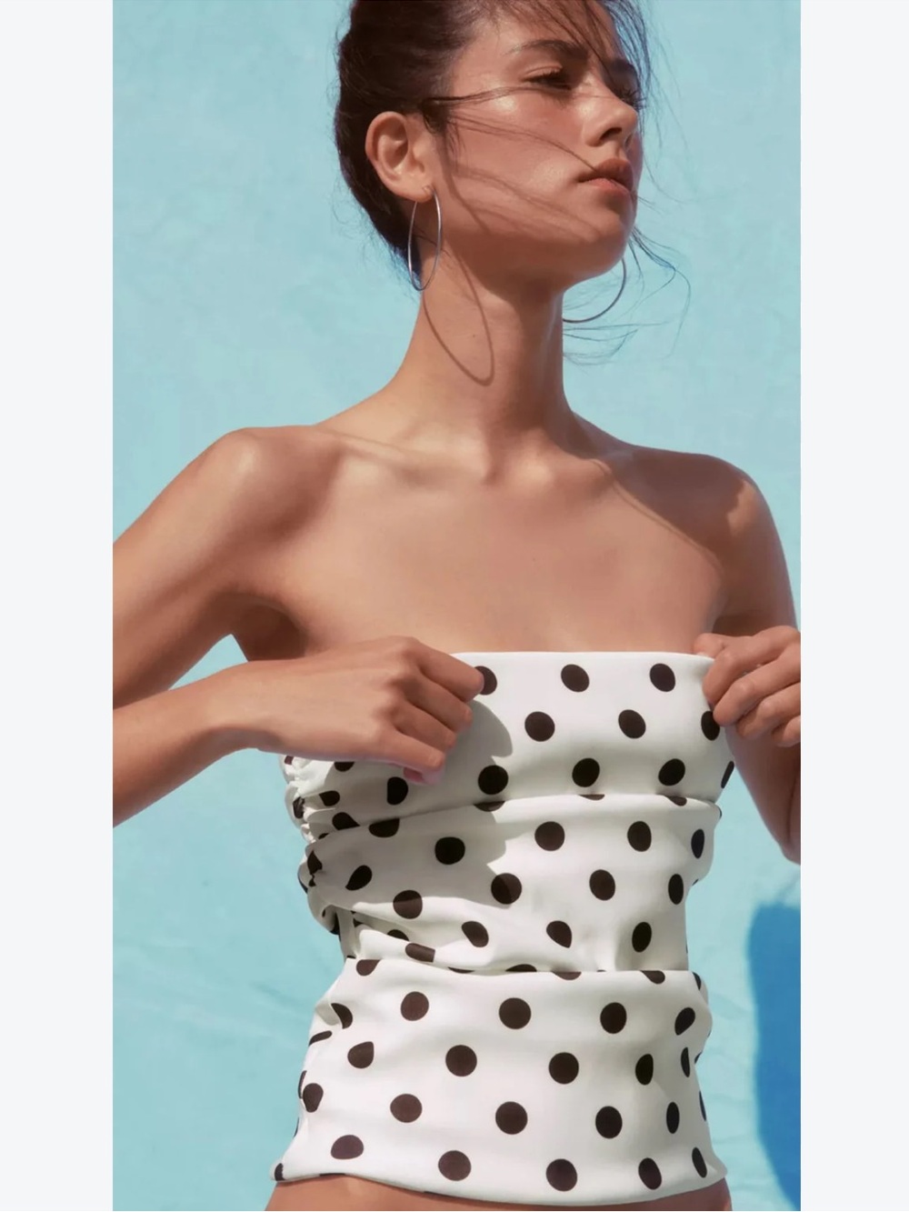 Polka Dot Bandeau Top